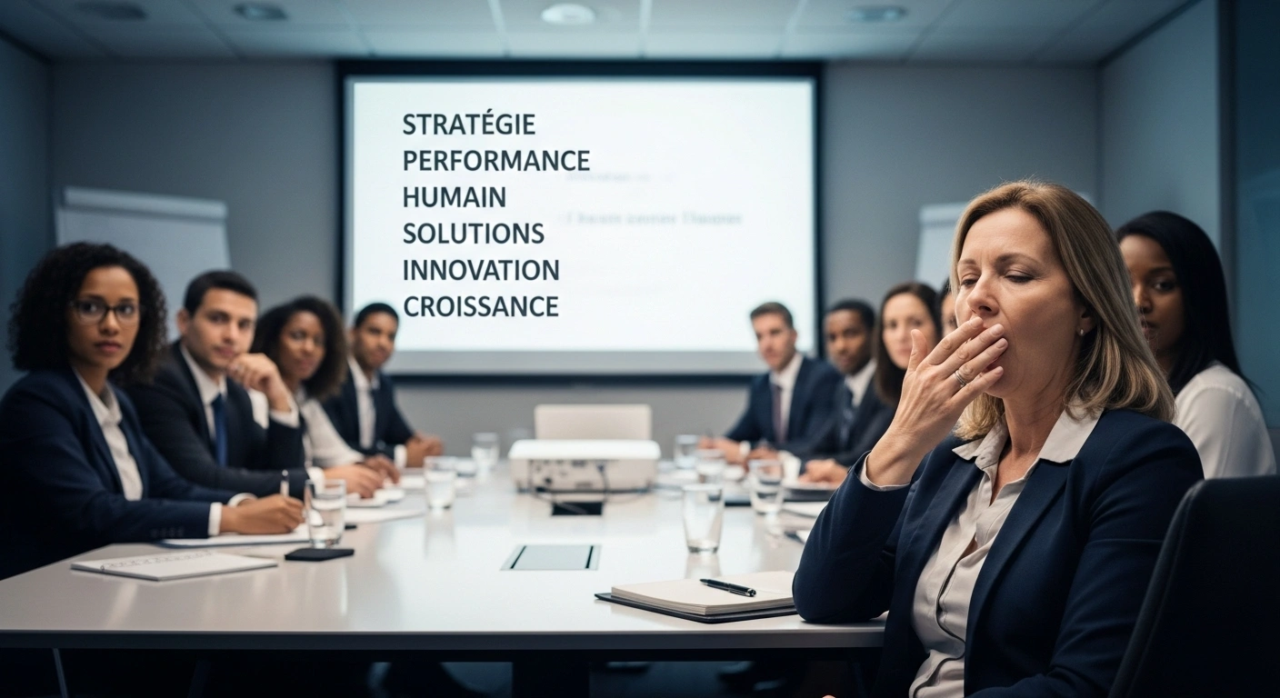 Nuage de mots de jargon d'entreprise flou et délavé