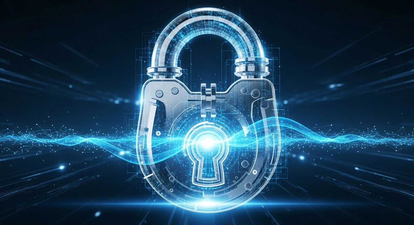 Cadenas numérique symbolisant la protection des données et la sécurité en ligne.