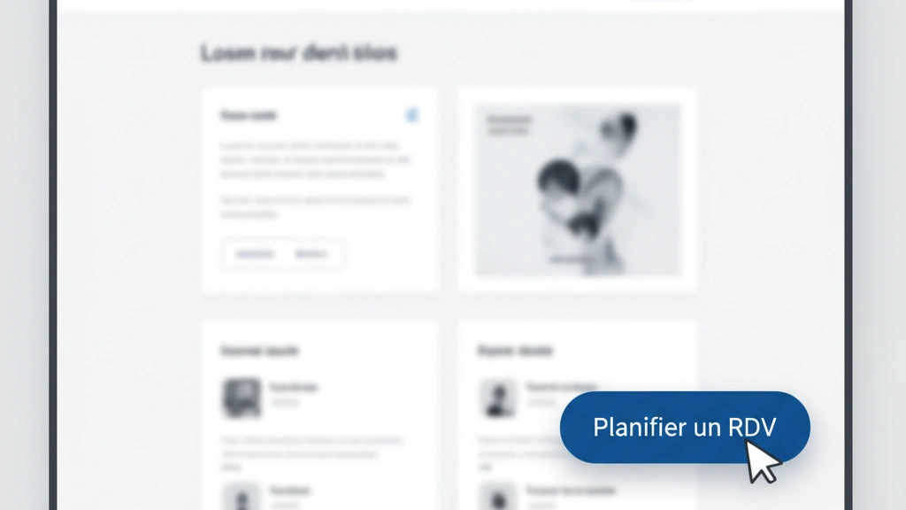 Capture d'écran d'un site web avec le widget flottant de Calendly en bas à droite.