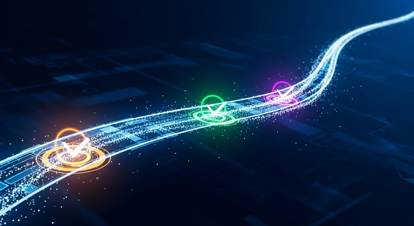 Organigramme simple montrant le parcours client automatisé avec Calendly