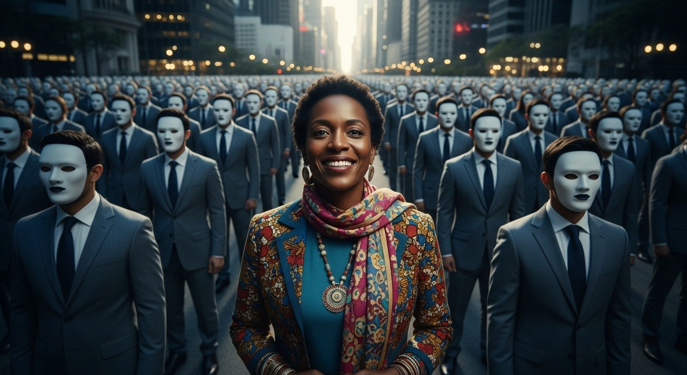 Plusieurs caméléons identiques sur une branche, illustrant le manque de différenciation des sites basés sur des templates.