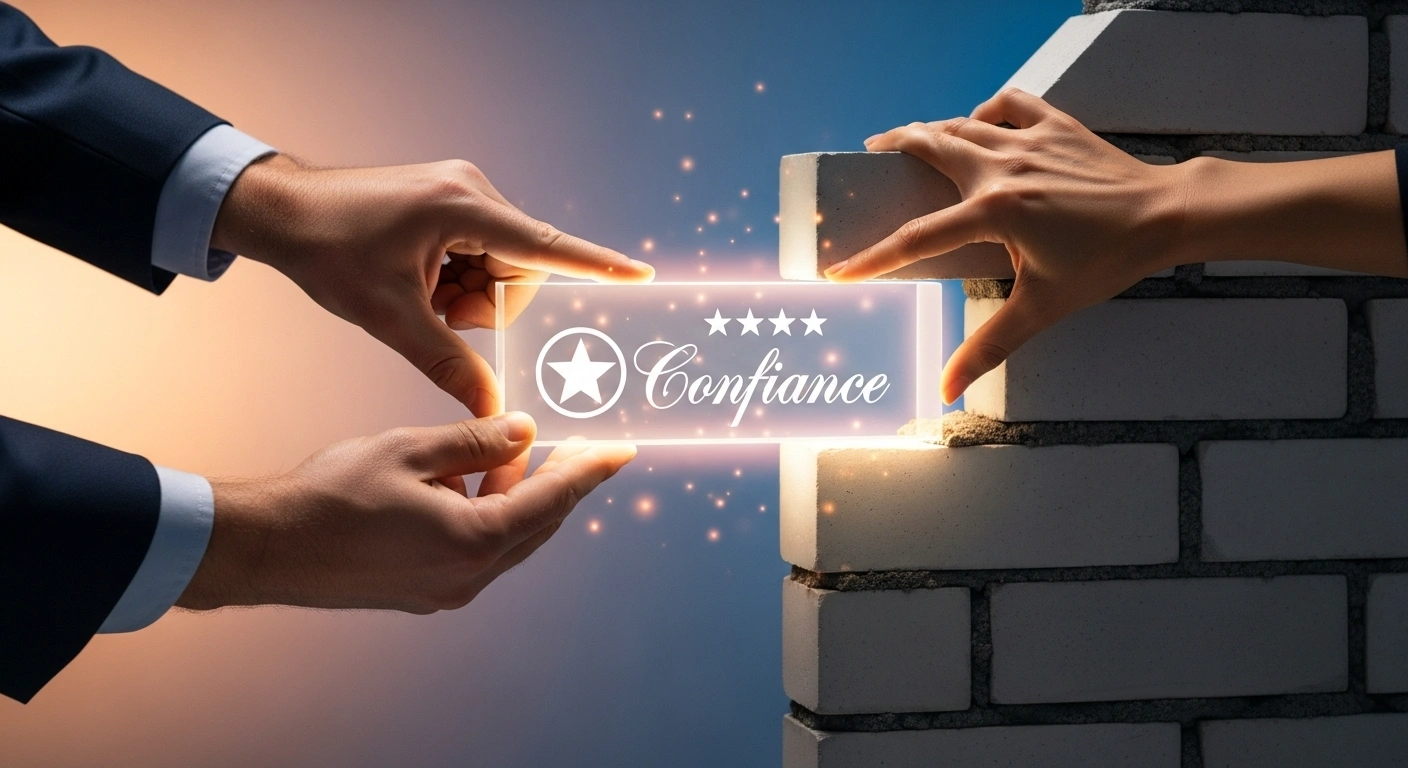 Illustration d'avis clients positifs construisant une réputation solide