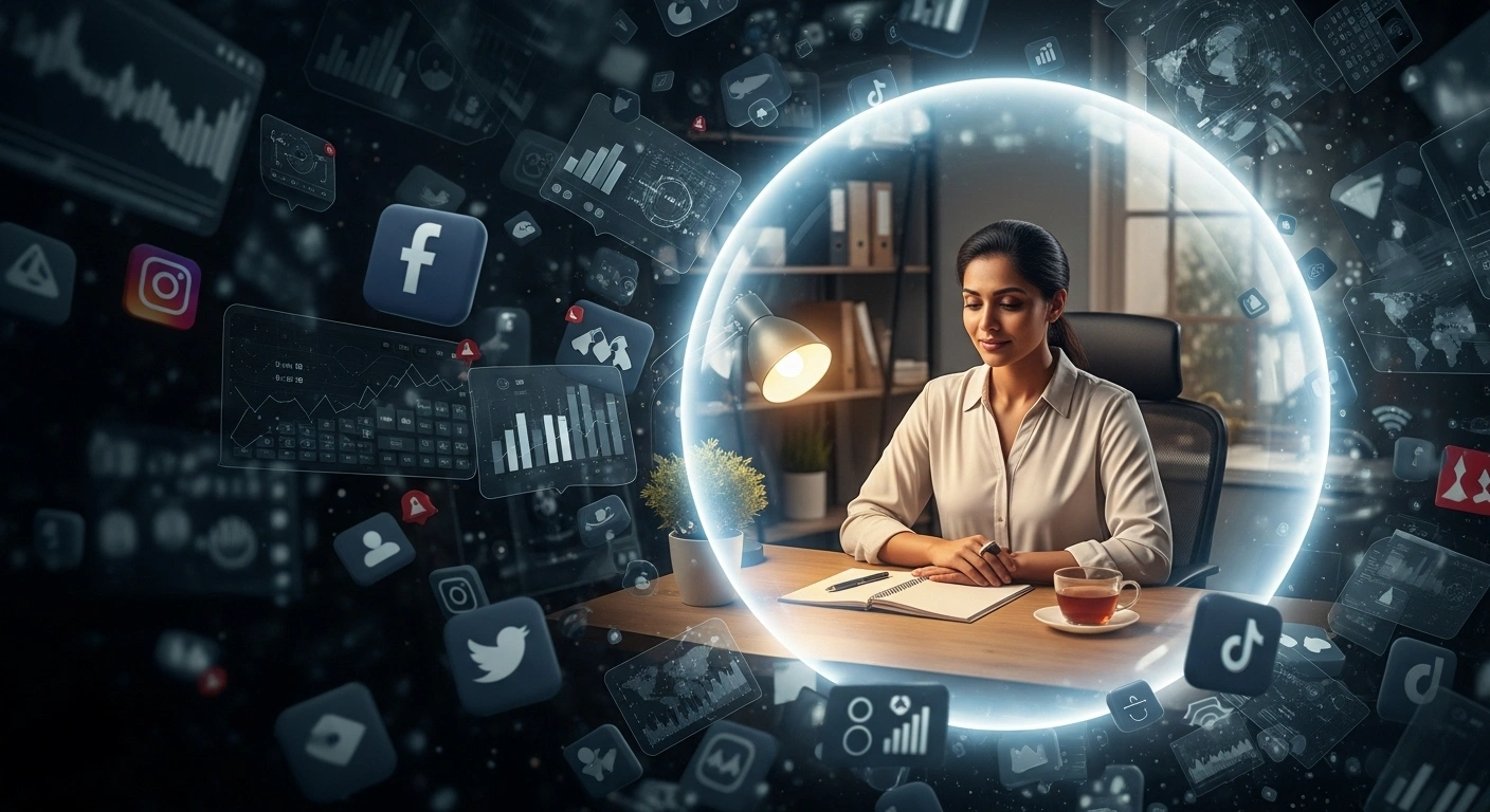 Coach se concentrant sur les 3 actions marketing essentielles, laissant de côté le chaos digital.