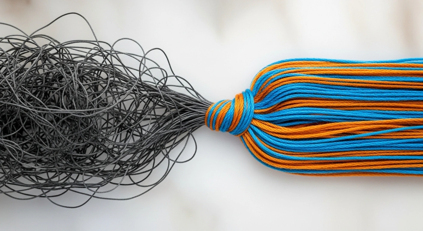 Graphique montrant des revenus instables se transformant en une croissance stable et prévisible