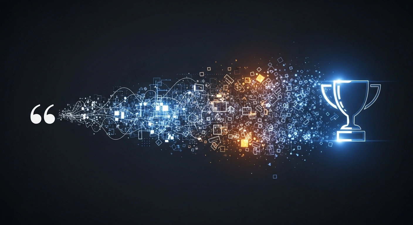 Loupe grossissant un témoignage pour révéler des graphiques de croissance, symbolisant la transformation en étude de cas.