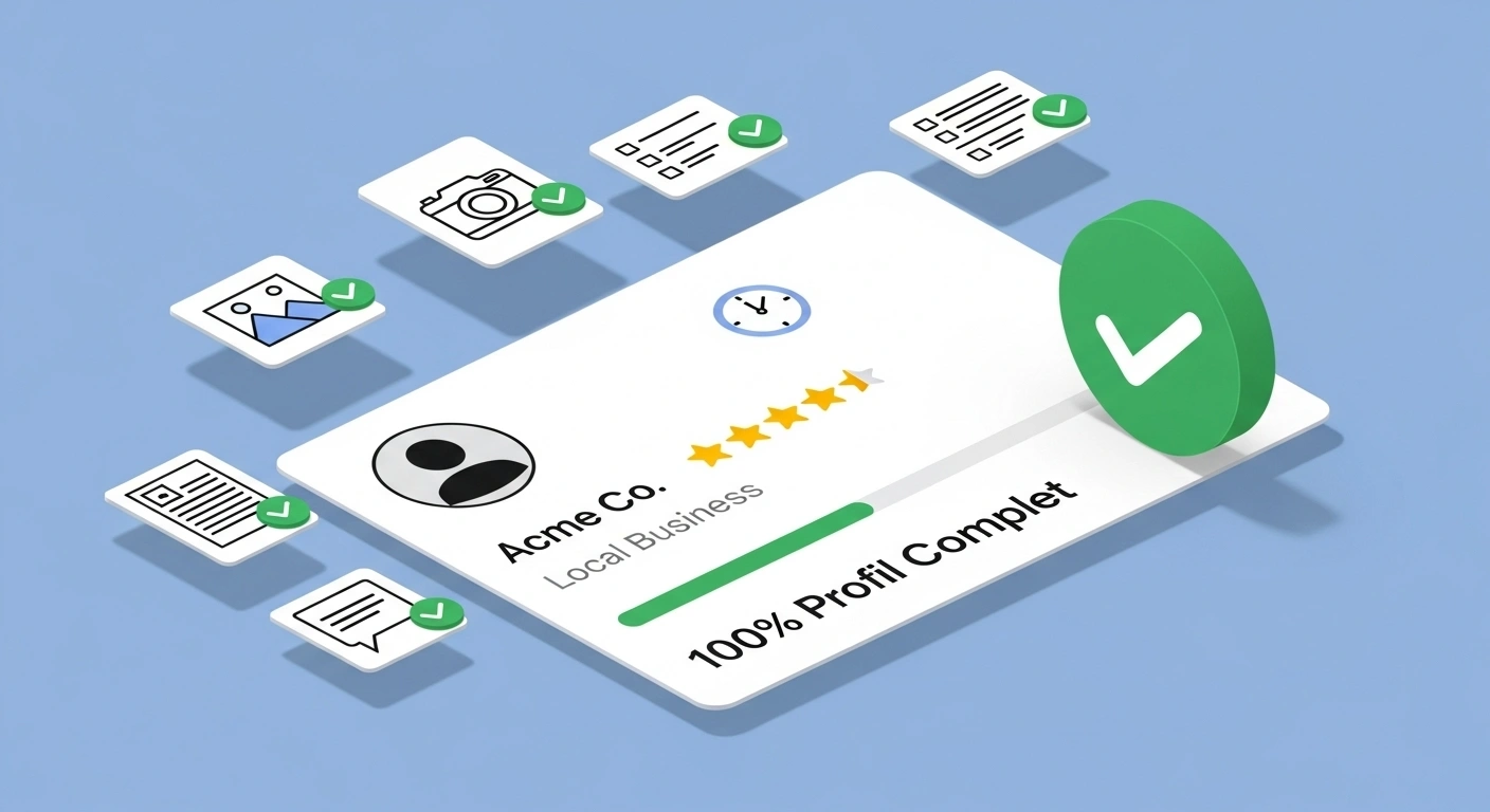 Exemple d'une fiche d'établissement Google bien remplie avec tous les détails.