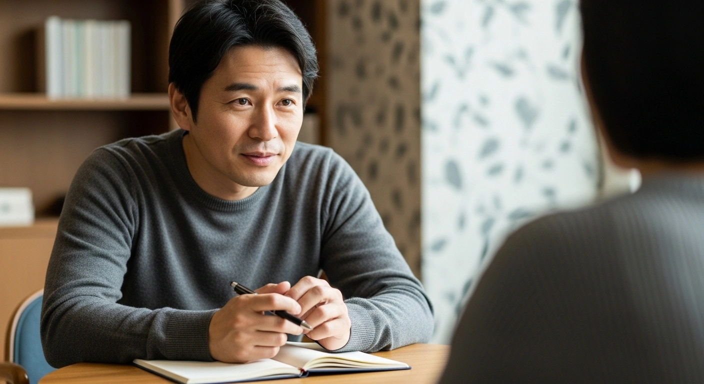 Portrait professionnel et chaleureux d'un coach ou thérapeute