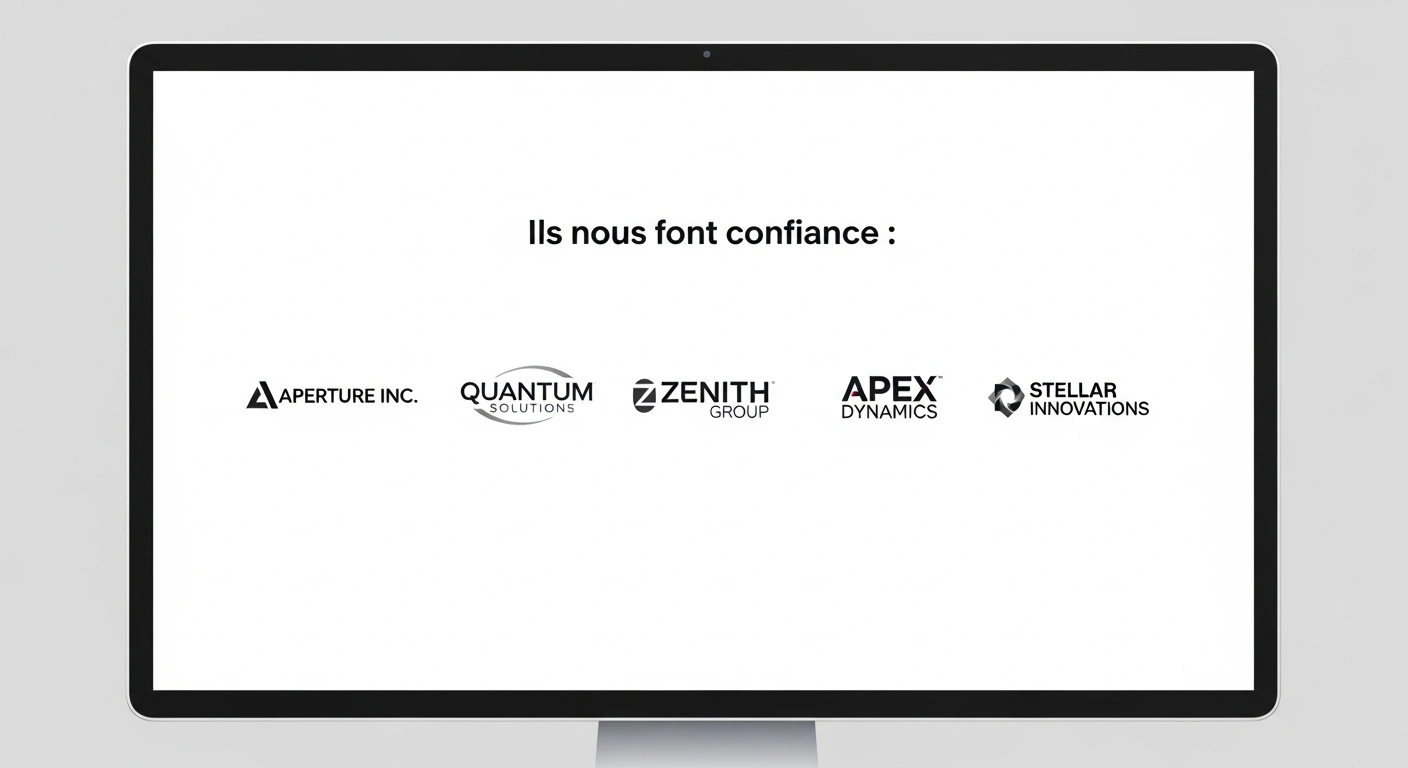 Logos de clients affichés sur un site web comme preuve sociale immédiate