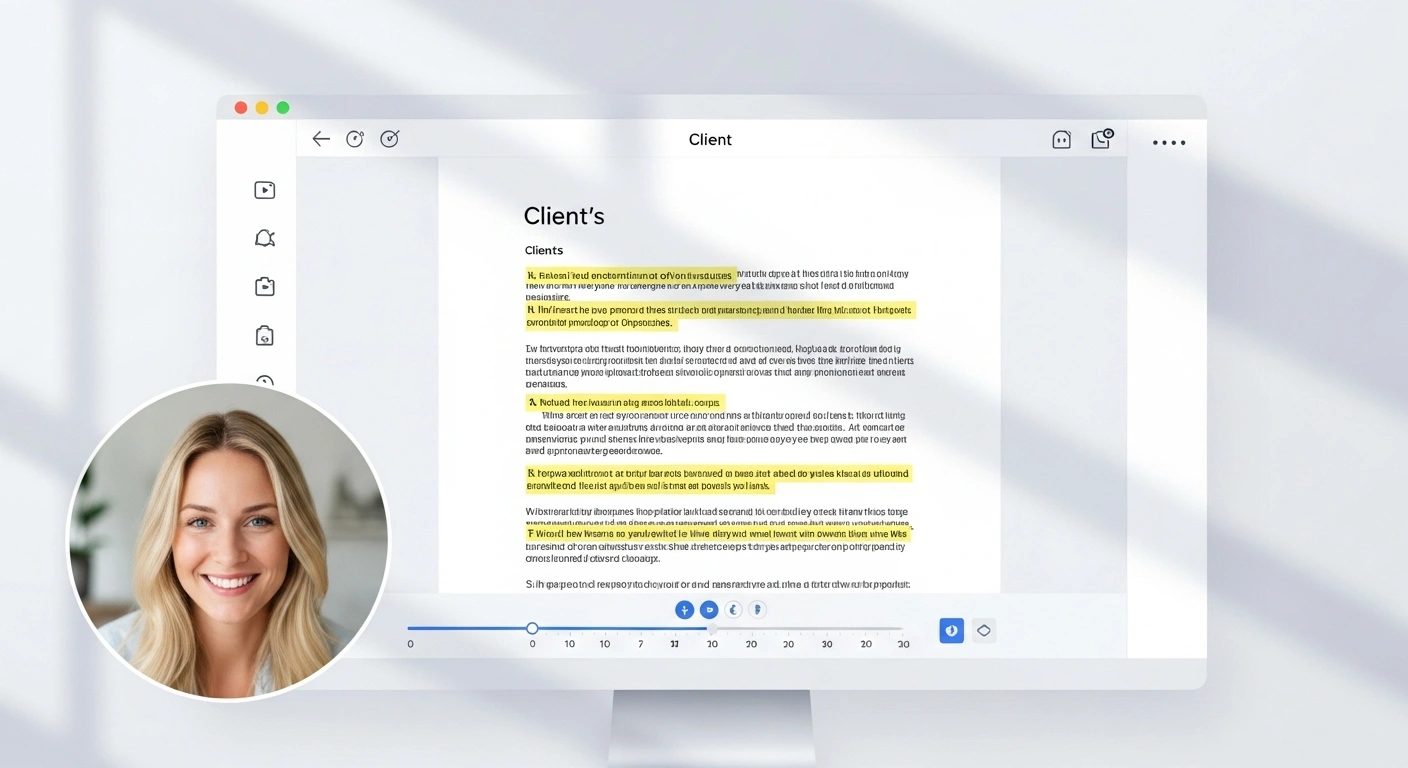Interface de Loom montrant une personne en bulle vidéo sur un partage d'écran