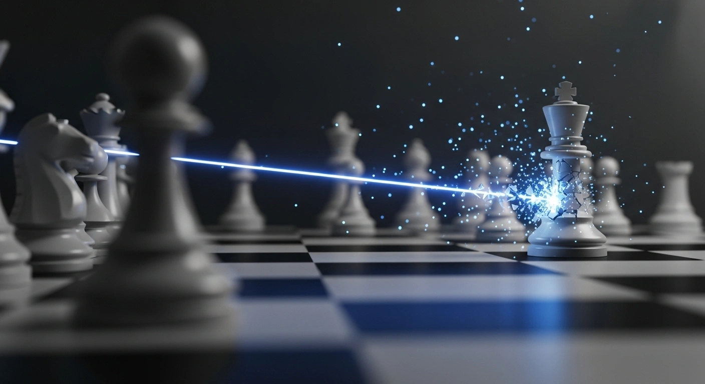 Un laser de haute précision touchant une cible, symbolisant un marketing ultra-ciblé