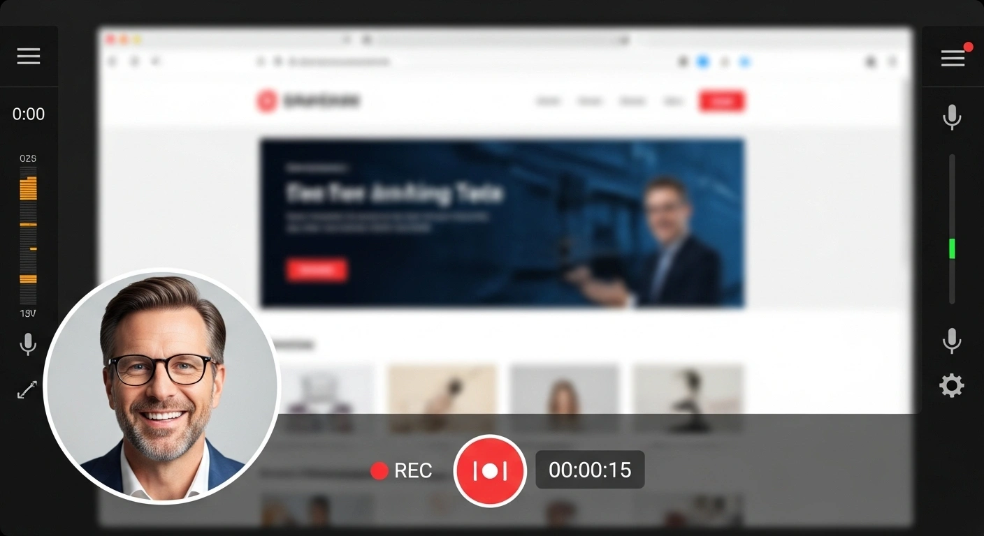 Exemple d'une vidéo Loom montrant un consultant s'adressant à un prospect.