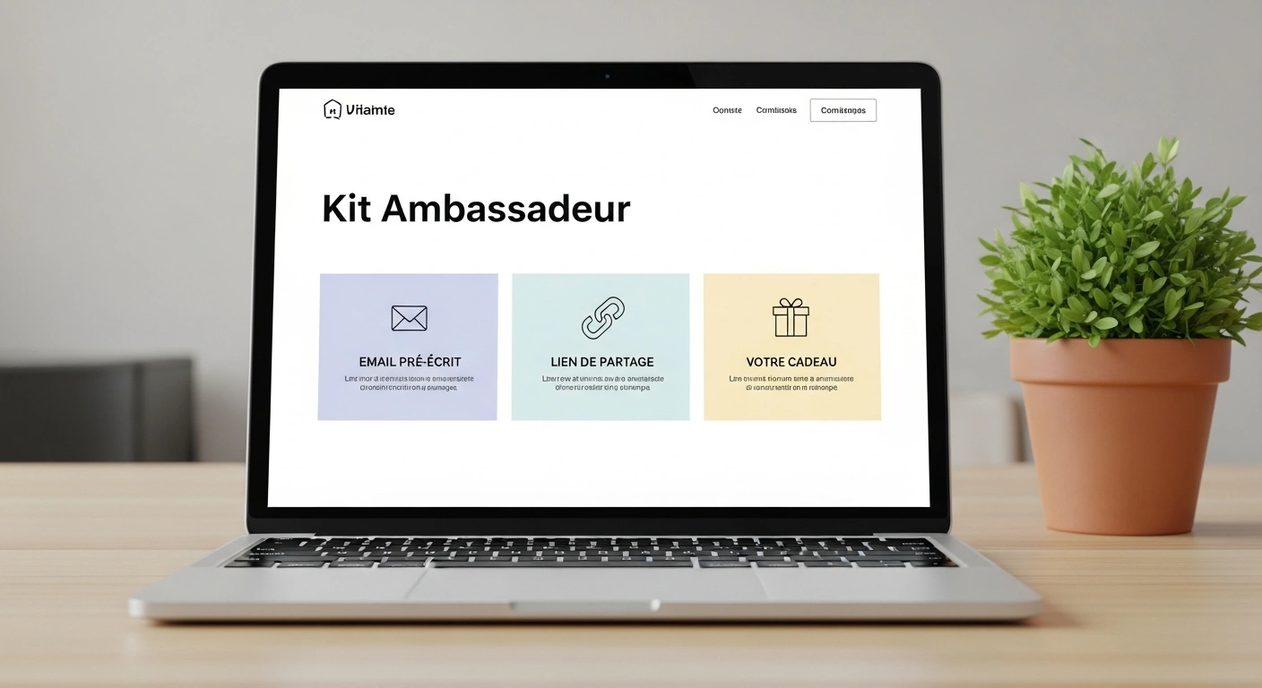 Maquette d'une page web secrète avec des outils pour les ambassadeurs