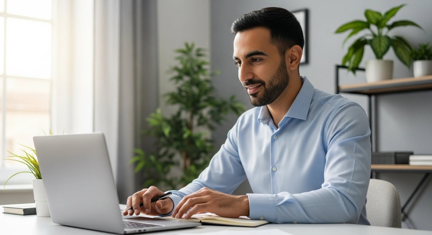 Coach ou thérapeute partageant ses connaissances et sa valeur dans une newsletter.