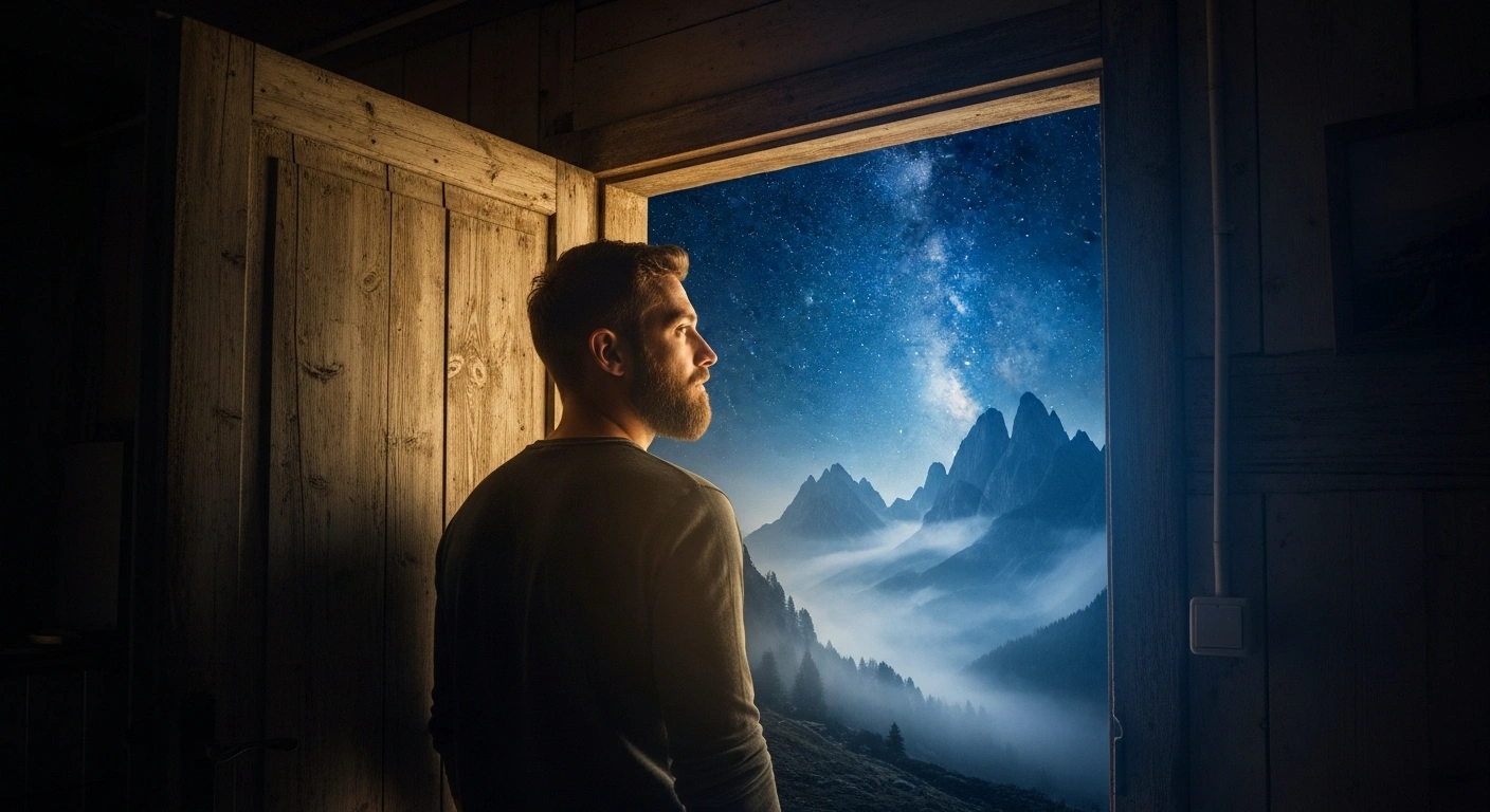 Personne regardant un horizon lointain, symbolisant le début de la quête intérieure