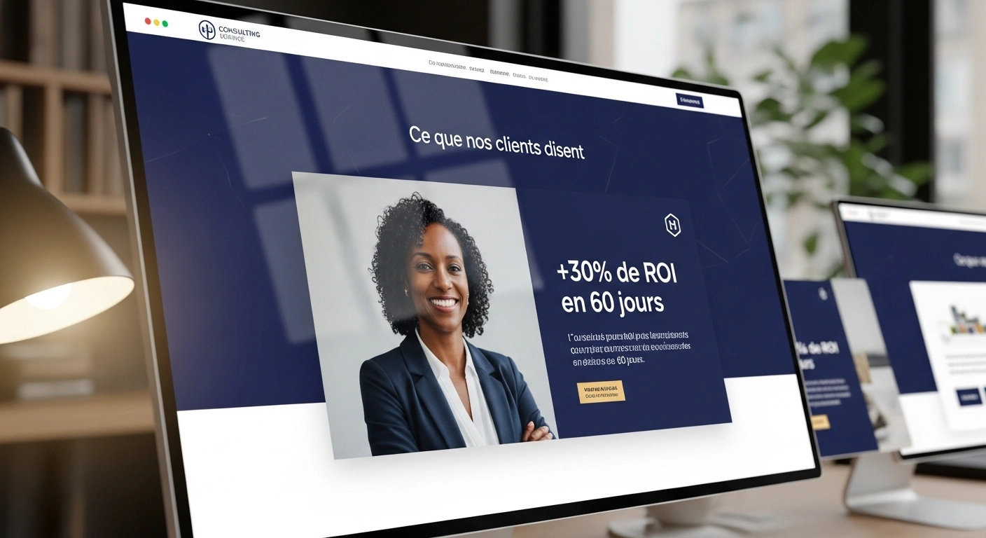 Exemple de présentation d'un témoignage client B2B sur un site web pour maximiser la conversion.