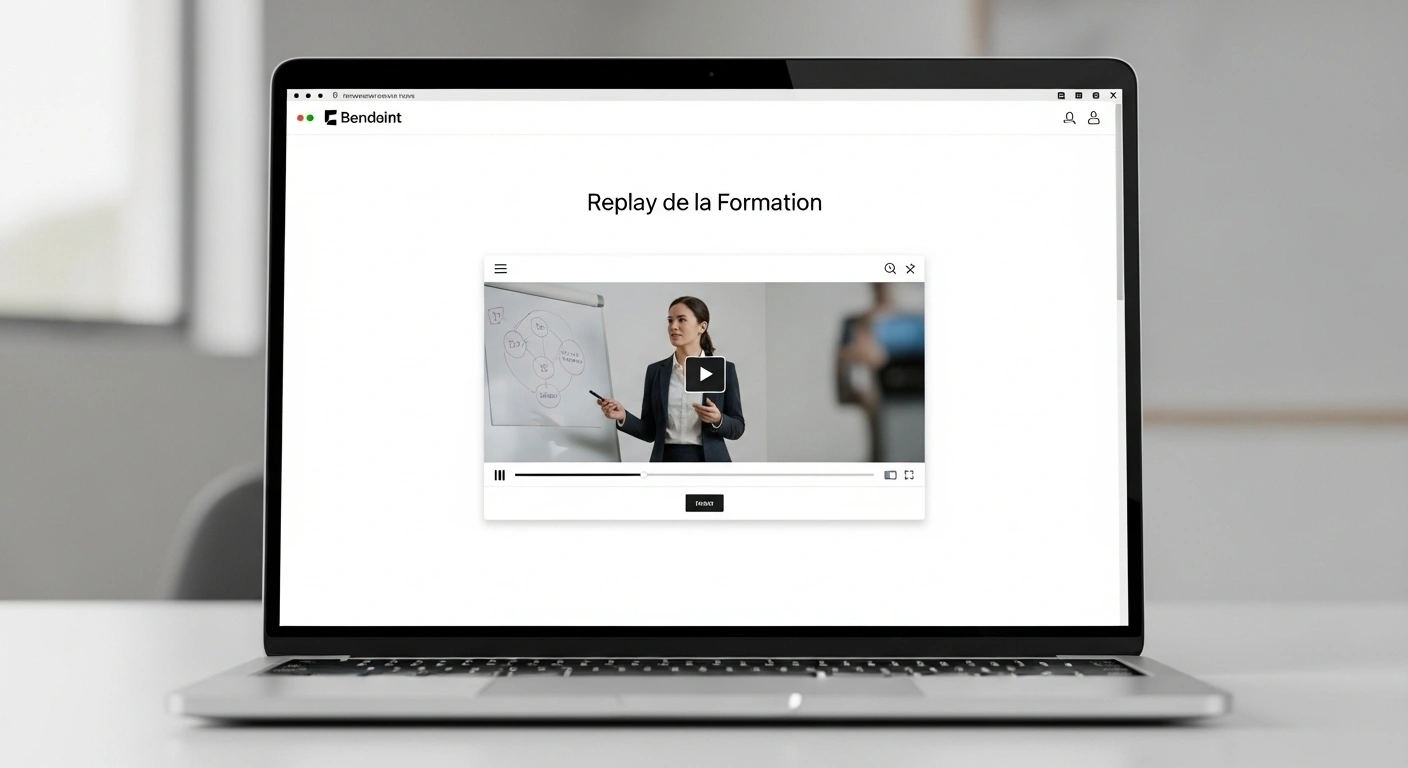 Lecteur vidéo professionnel de type Vimeo intégré sur une page web
