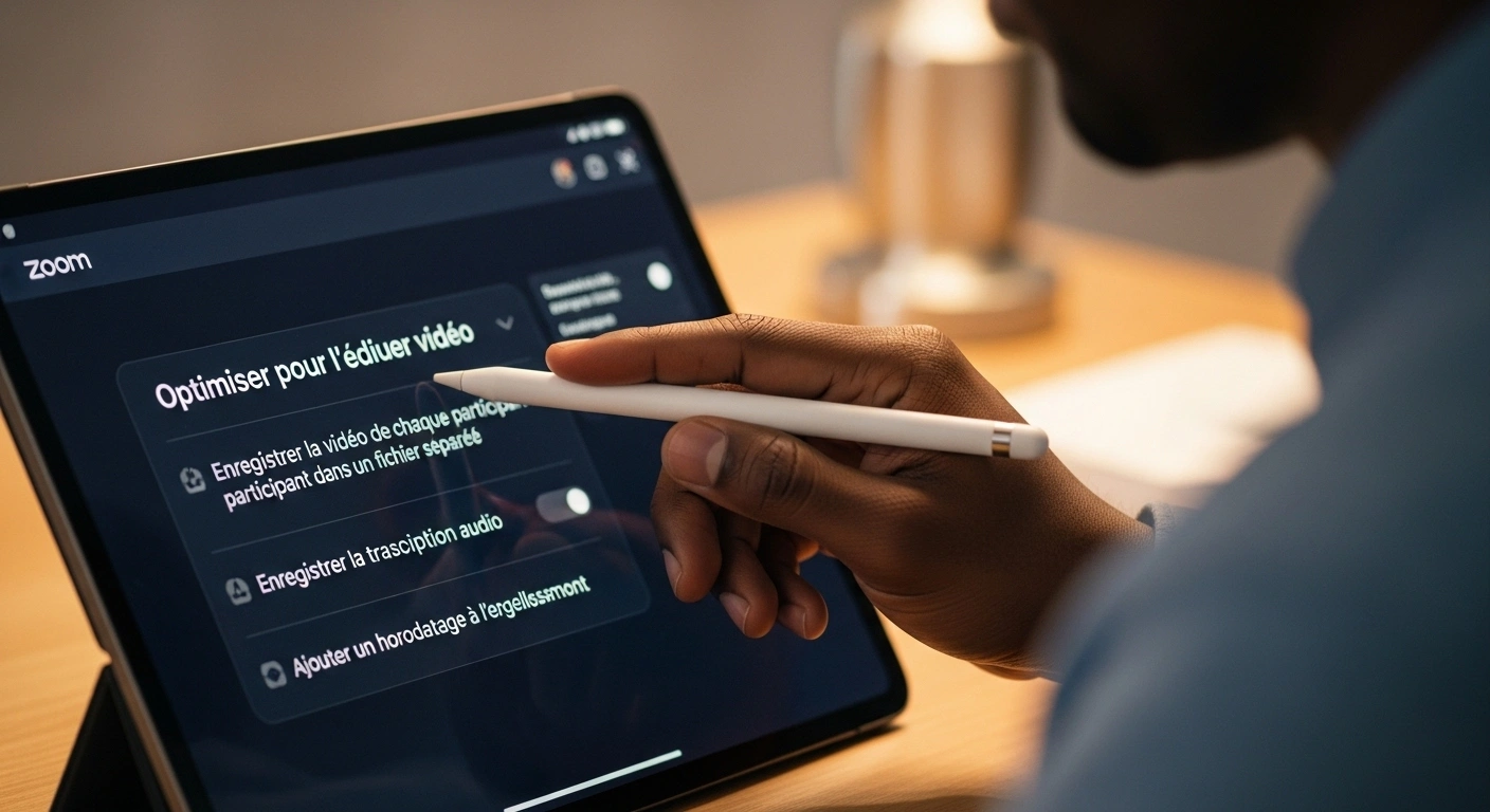 Panneau des paramètres d'enregistrement de Zoom