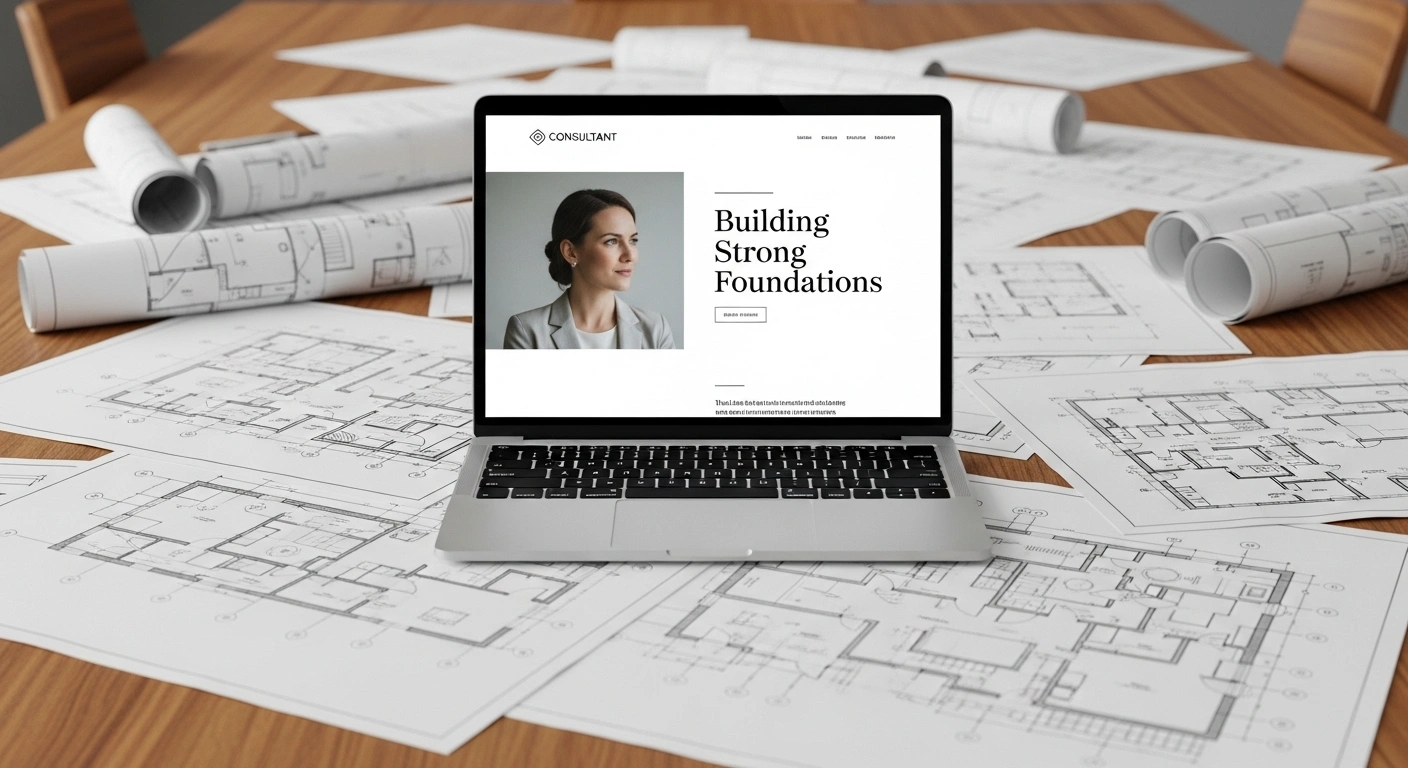Maquette d'un site web Clartem, épuré et professionnel, la fondation parfaite pour un leader d'opinion