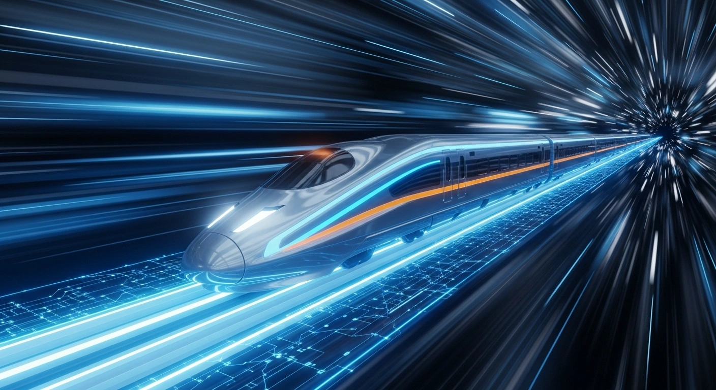 Maquette d'un site web ultra-rapide et performant sur un ordinateur portable.