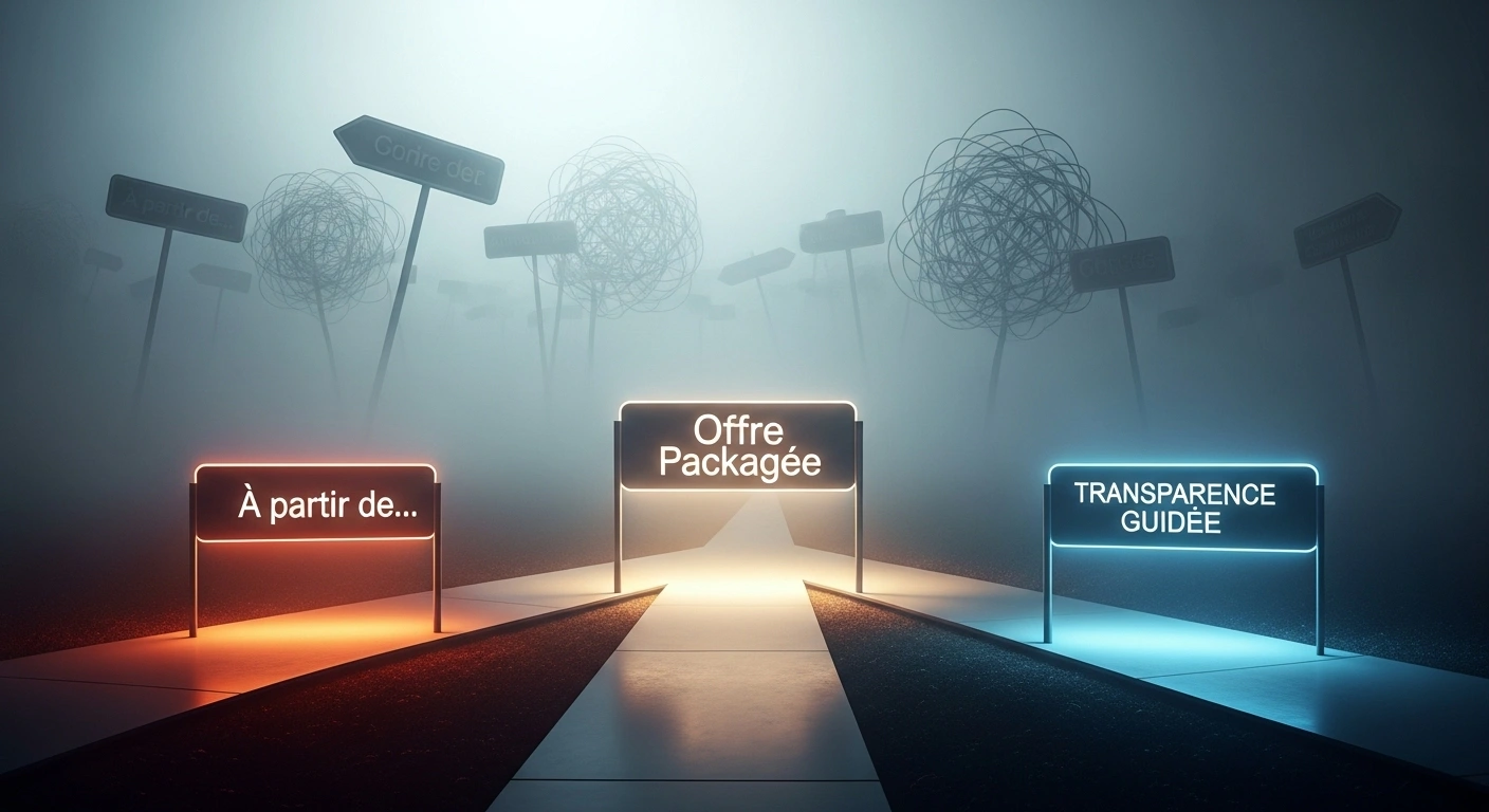 Chemin clair et structuré menant à une offre de service transparente