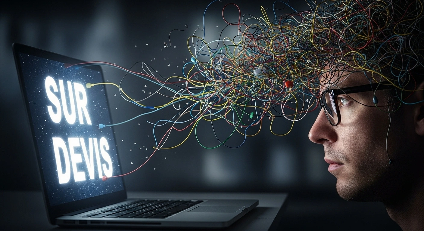 Personne frustrée devant un site web affichant 'Sur Devis'