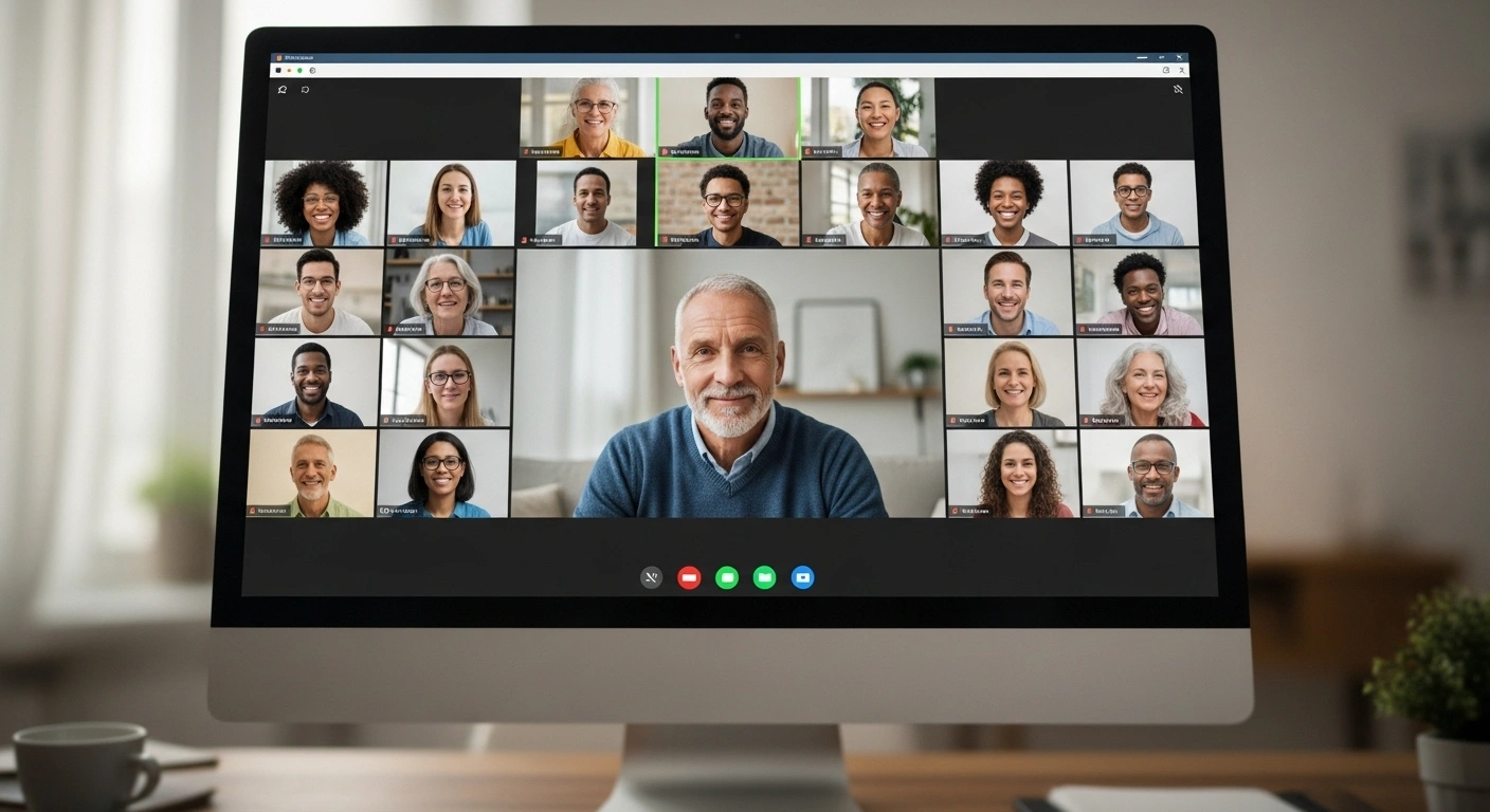 Réseau de personnes connectées formant une communauté, illustrant la connexion continue au-delà de la séance.