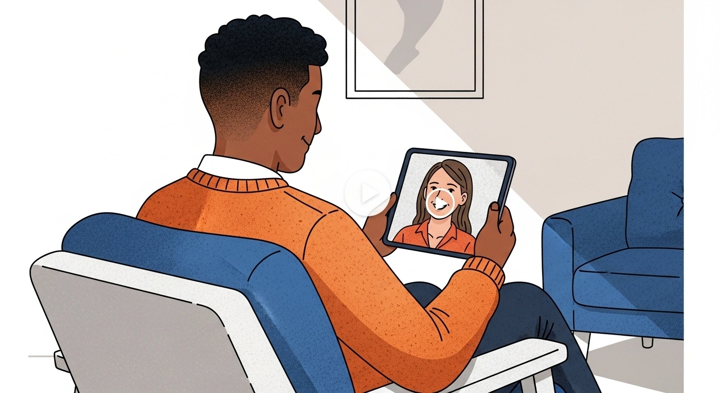 Écran d'ordinateur montrant une interface d'enregistrement de visioconférence avec un bouton REC.