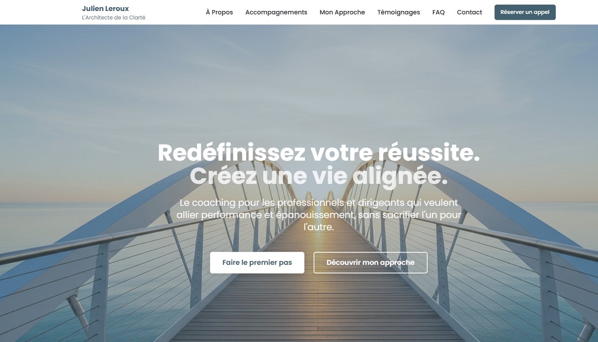 exemple Site Coach de Vie - Clartem