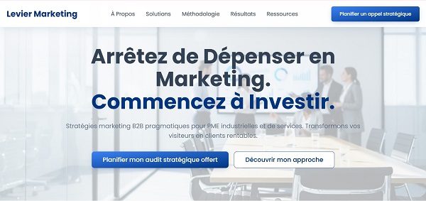 Site pour un consultant en marketing digital