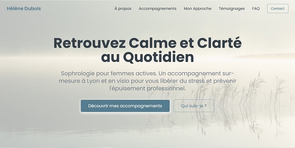 Site pour une sophrologue