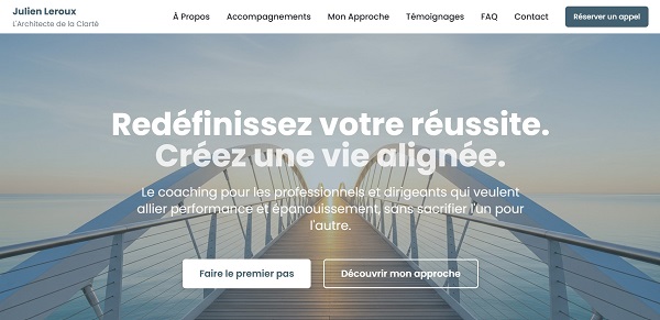 Site pour un coach de vie